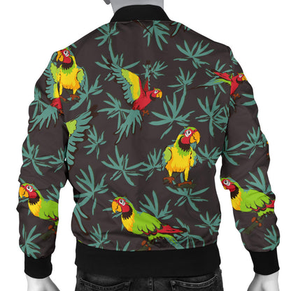 Parrot Themed Print Men Bomber Jacket