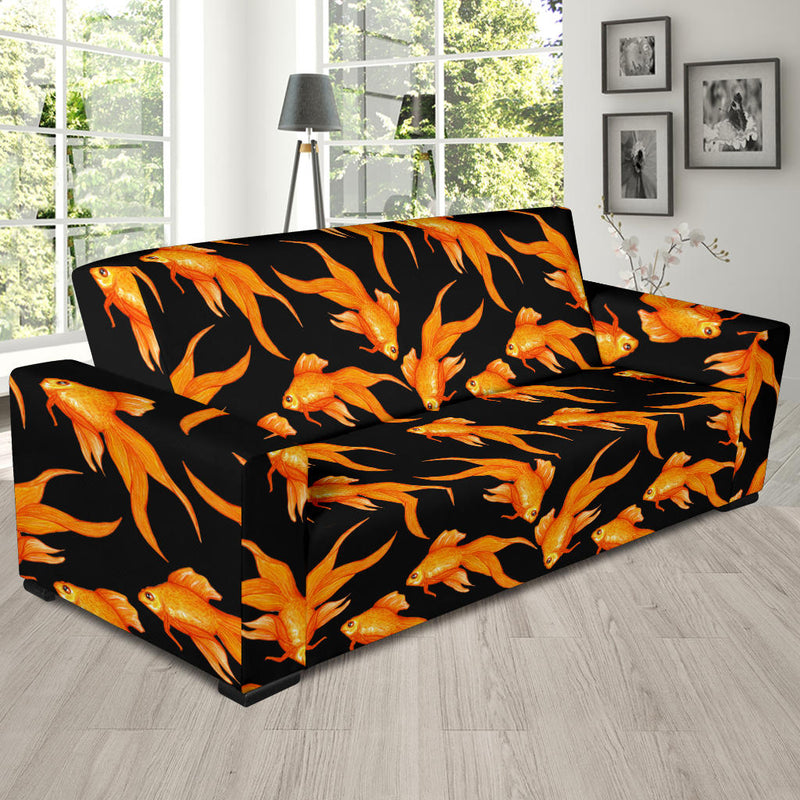 Goldfish Pattern Print Design 03 Sofa Slipcover