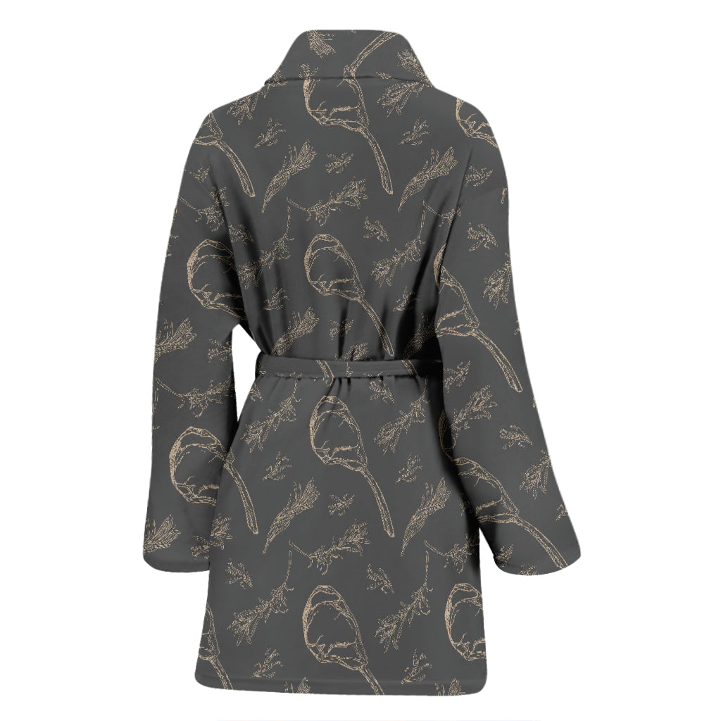 Steak Print Design LKS302 Women Bathrobe