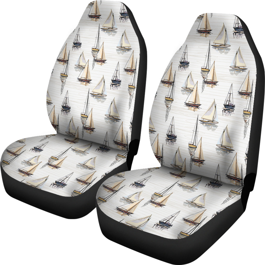 Sailboat Paint Pattern Print Design LKS307 Car Seat Covers