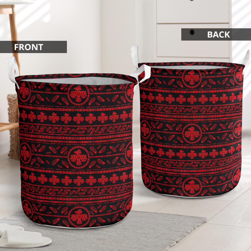 Native American Eagle Themed Print Laundry Basket