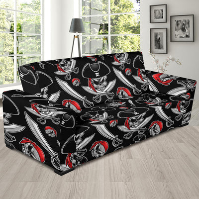 Pirate Pattern Print Design A05 Sofa Slipcover