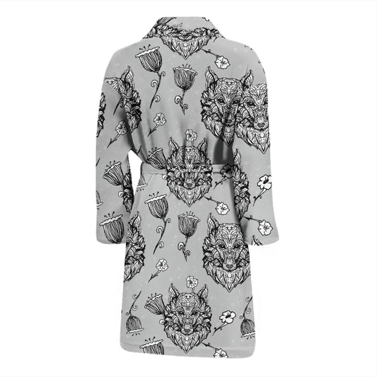 Tribal Pattern Print Design LKS306 Men Bathrobe