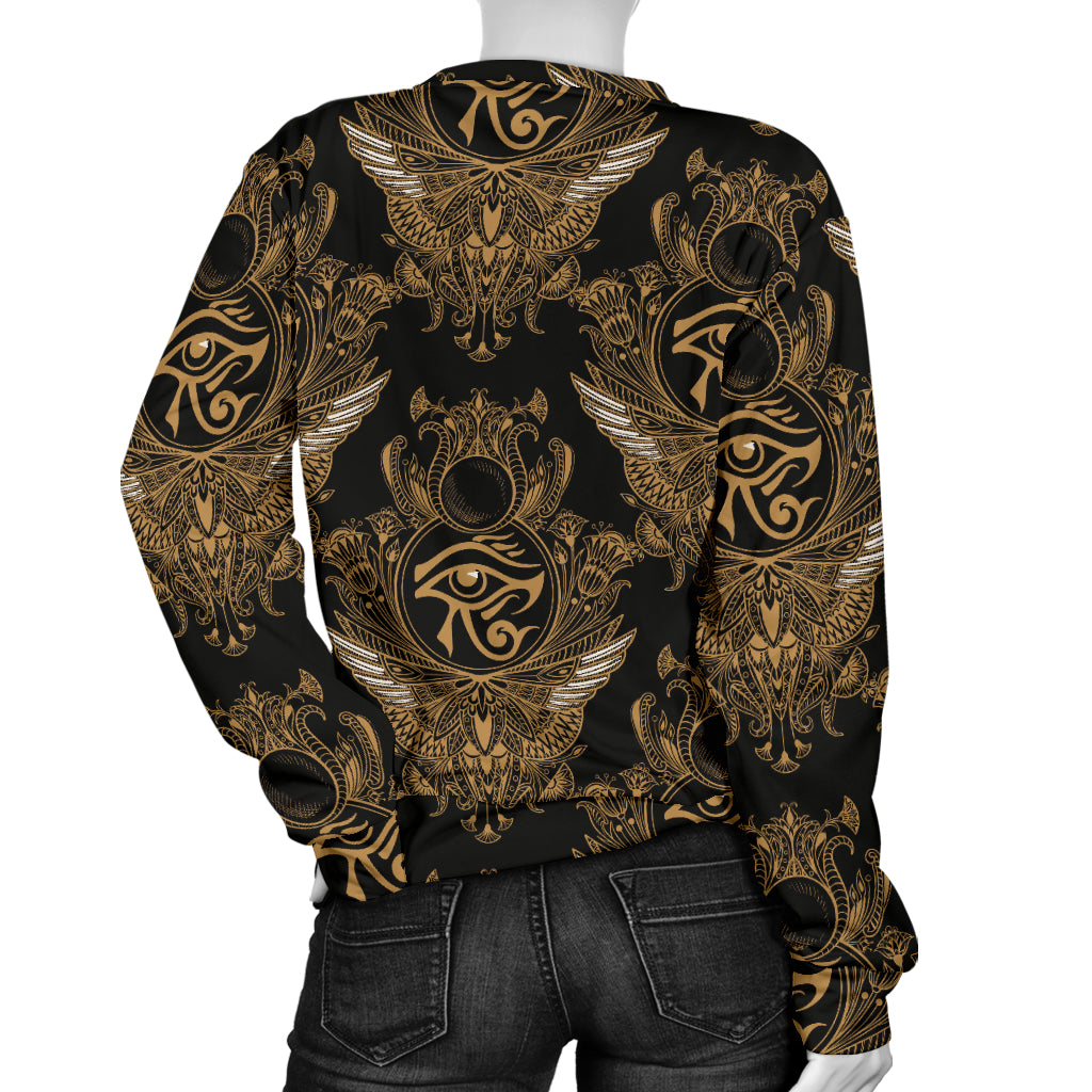 Eye of Horus Mandala Style Women Long Sleeve Sweatshirt