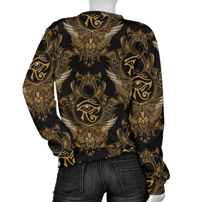 Eye of Horus Mandala Style Women Long Sleeve Sweatshirt
