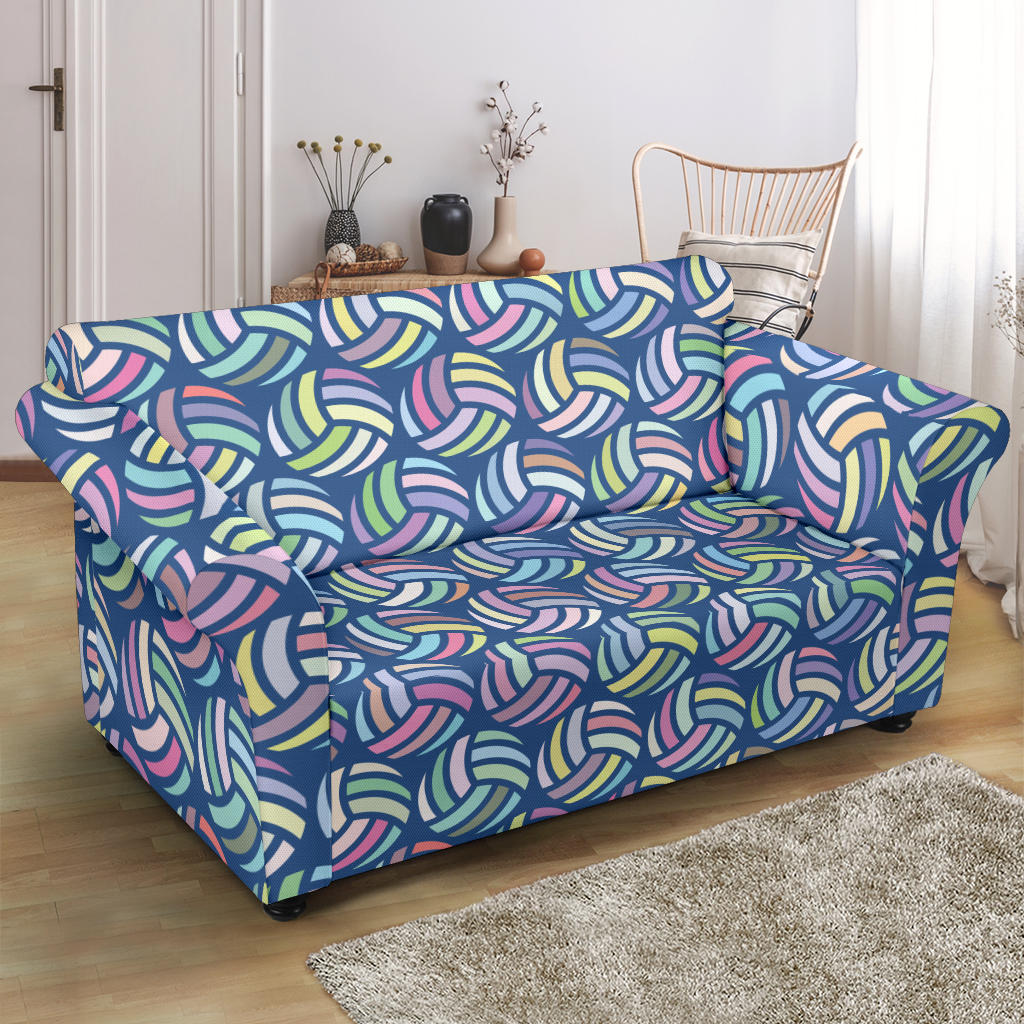 Volleyball Print Design LKS301 Loveseat Couch Slipcover