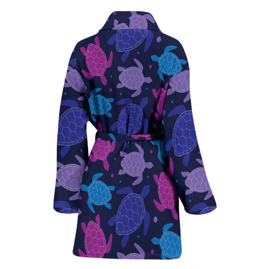 Sea Turtle Print Design LKS309 Women Bathrobe