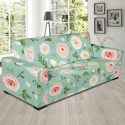 Lisianthus Pattern Print Design 01 Sofa Slipcover