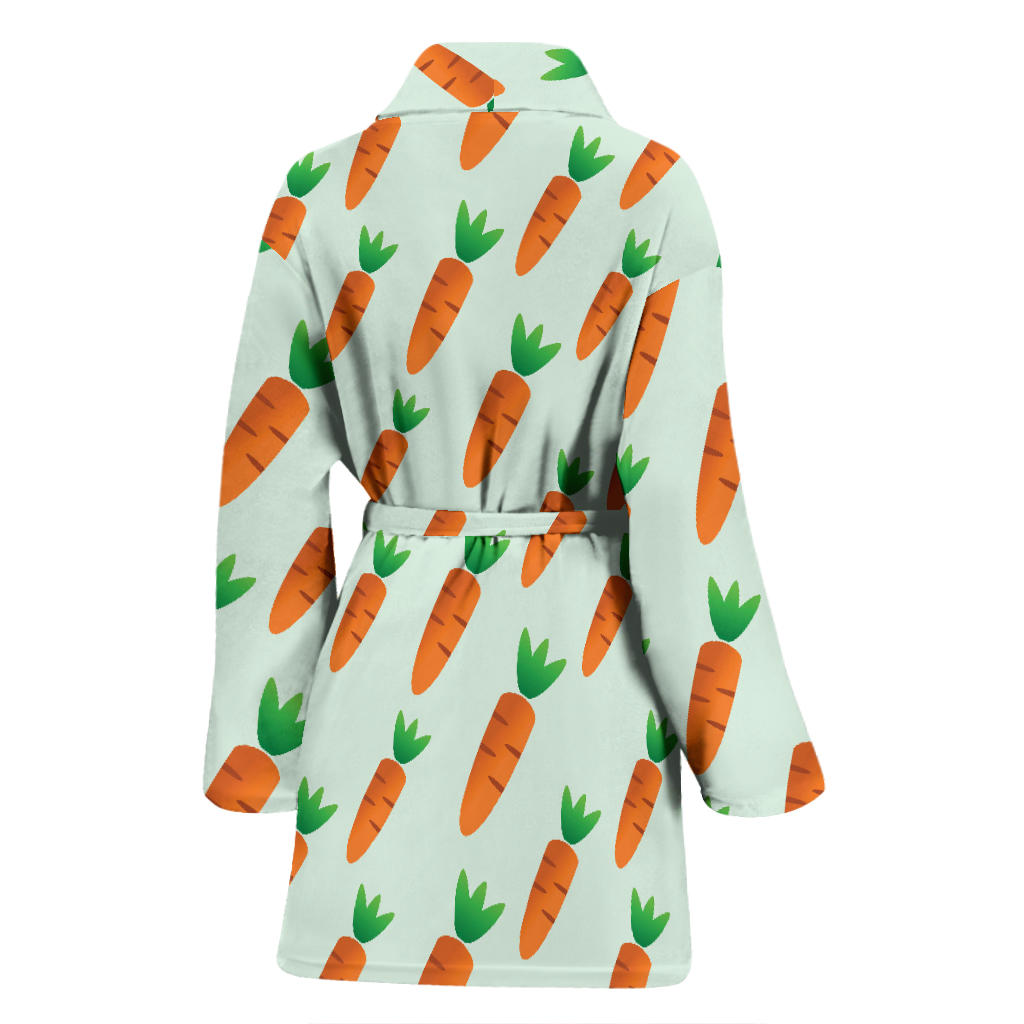 Carrot Pattern Print Design 05 Women Bathrobe