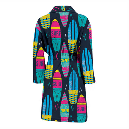Surfboard Colorful Print Design LKS302 Men Bathrobe