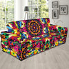 Kaleidoscope Pattern Print Design 02 Sofa Slipcover