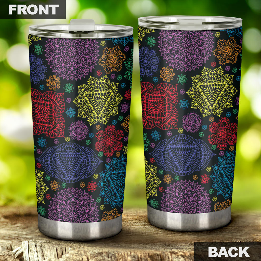 Chakra Mandala Print Pattern Tumbler