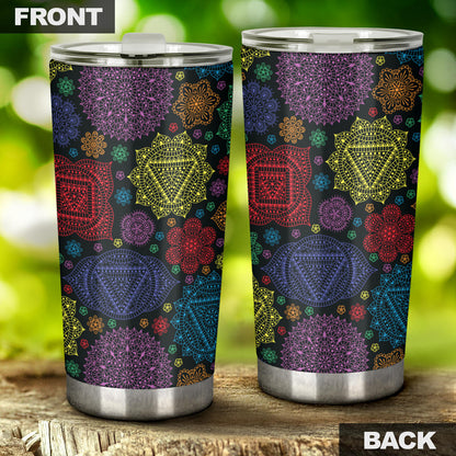 Chakra Mandala Print Pattern Tumbler