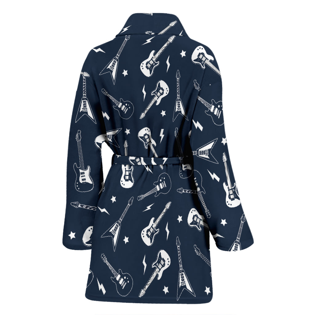 Electric Guitar Print Design LKS402 Women Bathrobe