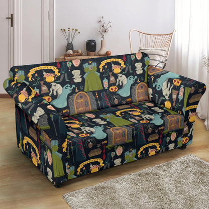Creepy Halloween Print Design LKS304 Loveseat Couch Slipcover