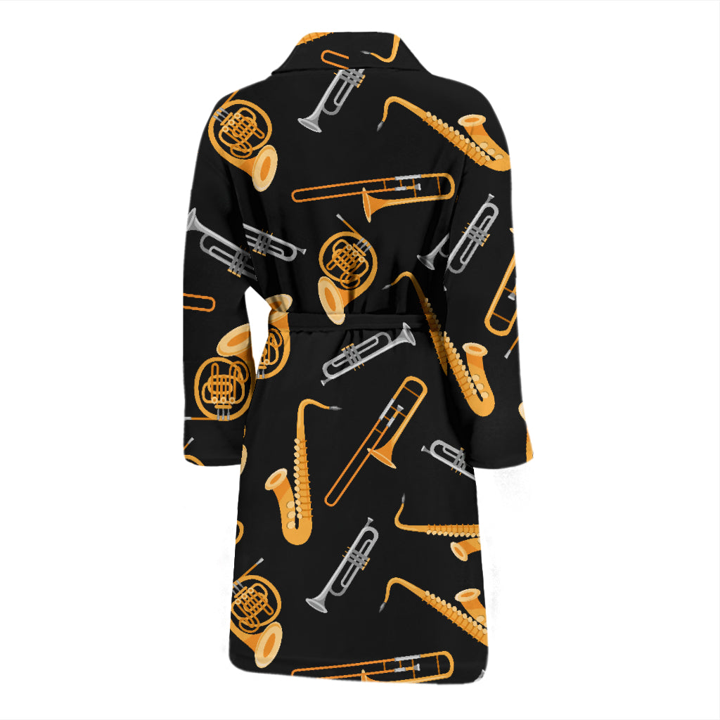 Saxophone Print Design LKS403 Men Bathrobe