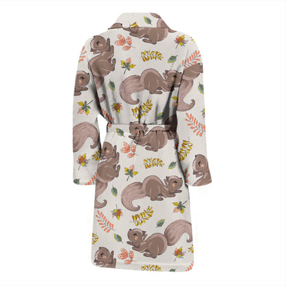 Squirrel Print Design LKS307 Men Bathrobe