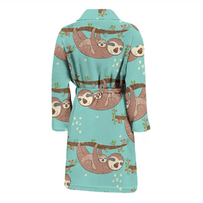 Sloth Print Design LKS302 Men Bathrobe