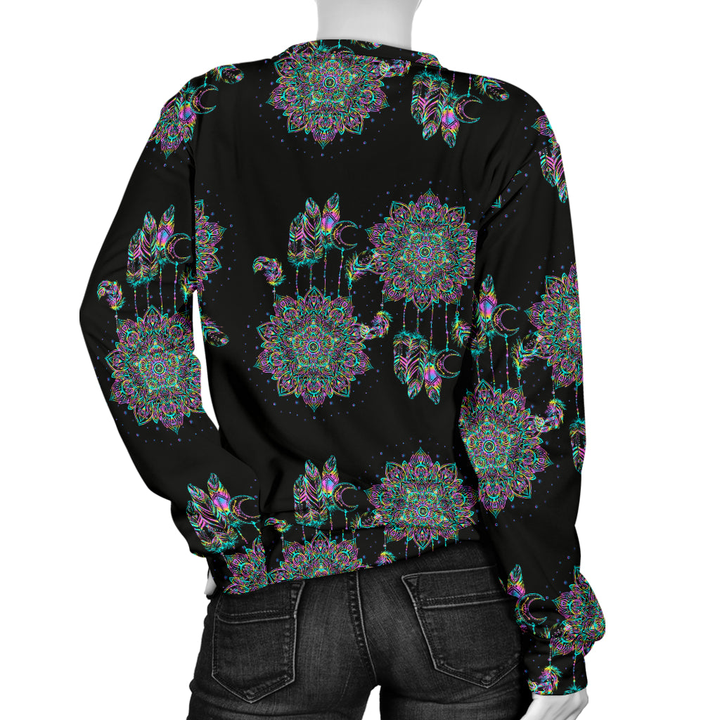 Dream Catcher Colorful Hand Draw Women Long Sleeve Sweatshirt