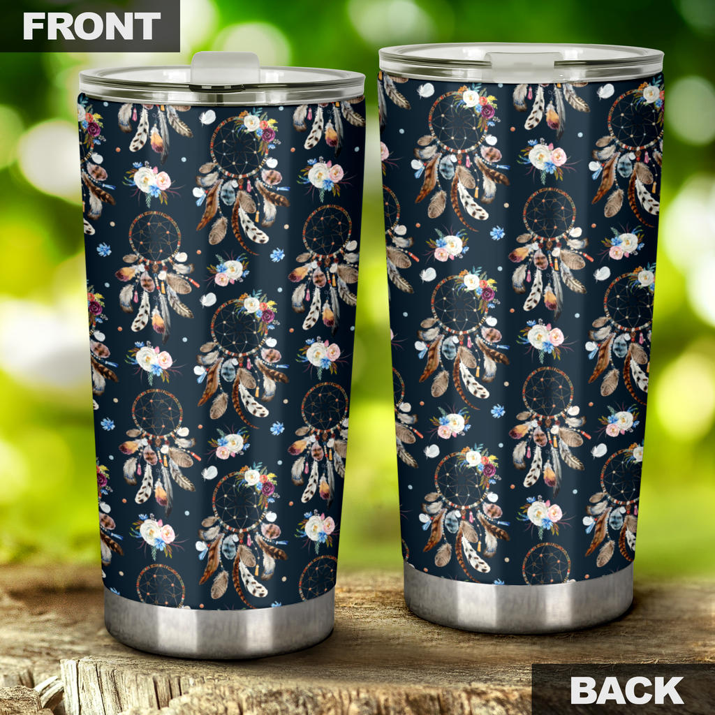 Dream Catcher Boho Floral Style Tumbler