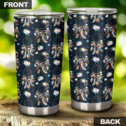 Dream Catcher Boho Floral Style Tumbler