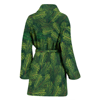 Christmas Tree Pattern Print Design 02 Women Bathrobe