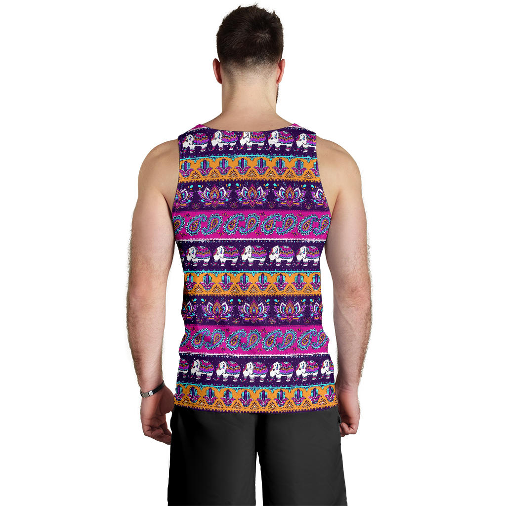 Boho Indian Style Pattern Men Tank Top