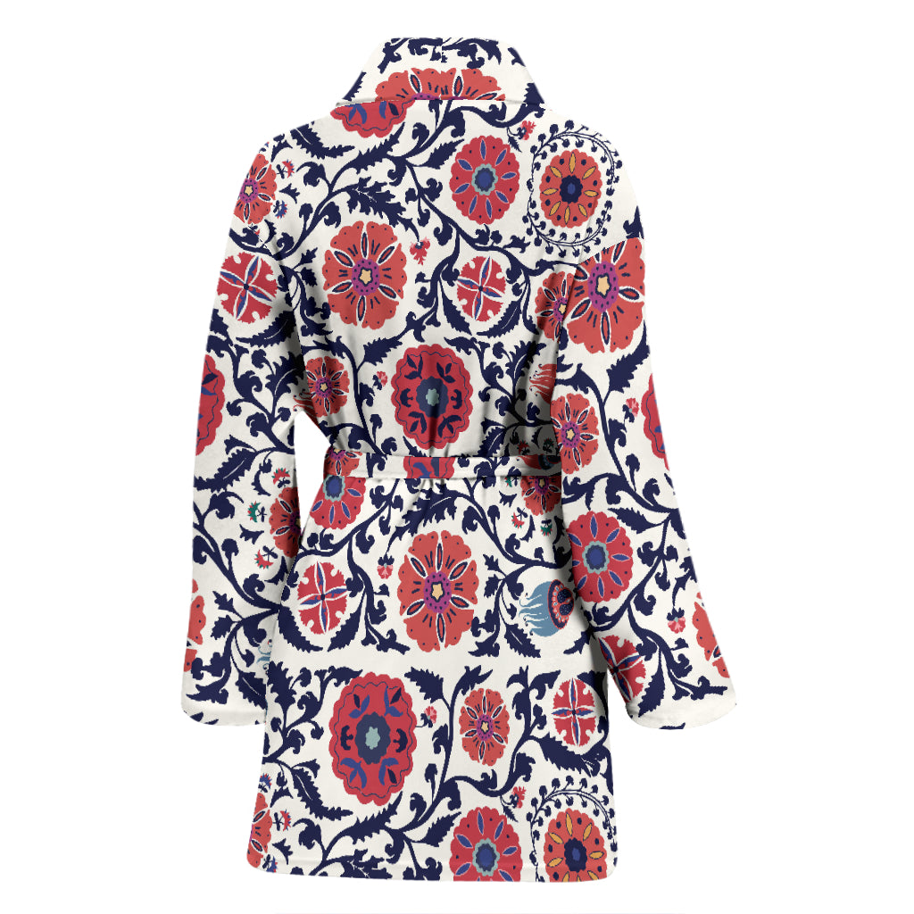 Suzani Print Design LKS304 Women Bathrobe