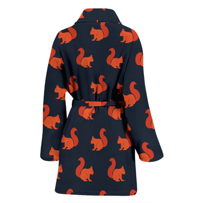Squirrel Print Design LKS306 Women Bathrobe
