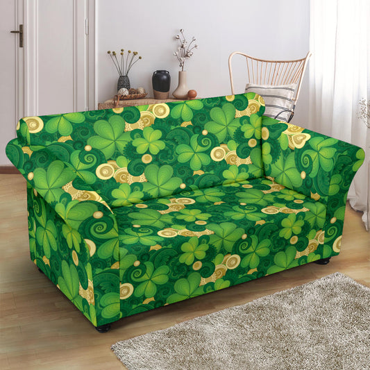 Shamrock Print Design LKS301 Loveseat Couch Slipcover