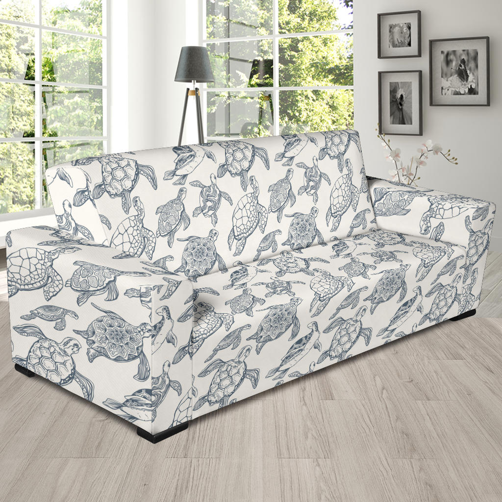 Sea Turtle Print Design LKS304 Sofa Slipcover