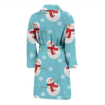 Snowman Print Design LKS304 Men Bathrobe
