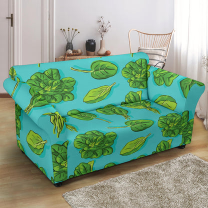 Spinach Print Design LKS301 Loveseat Couch Slipcover