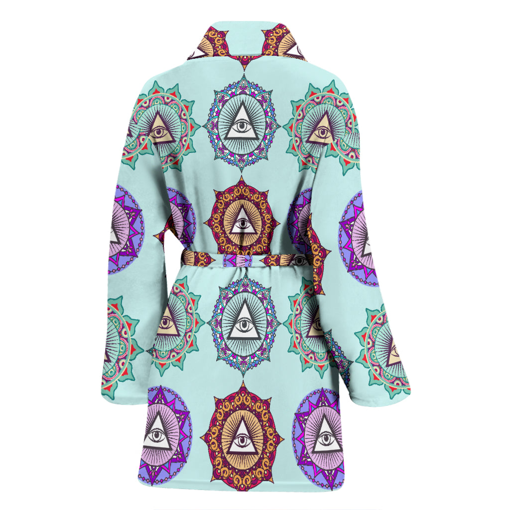 Third Eye Print Design LKS302 Women Bathrobe