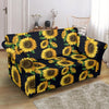 Sunflower Print Design LKS306 Loveseat Couch Slipcover