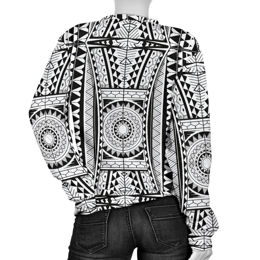 Polynesian Tattoo Design Women Long Sleeve Sweatshirt