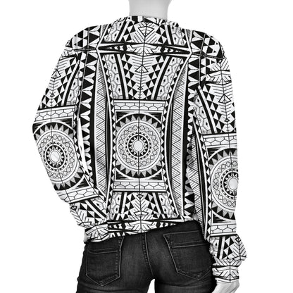 Polynesian Tattoo Design Women Long Sleeve Sweatshirt