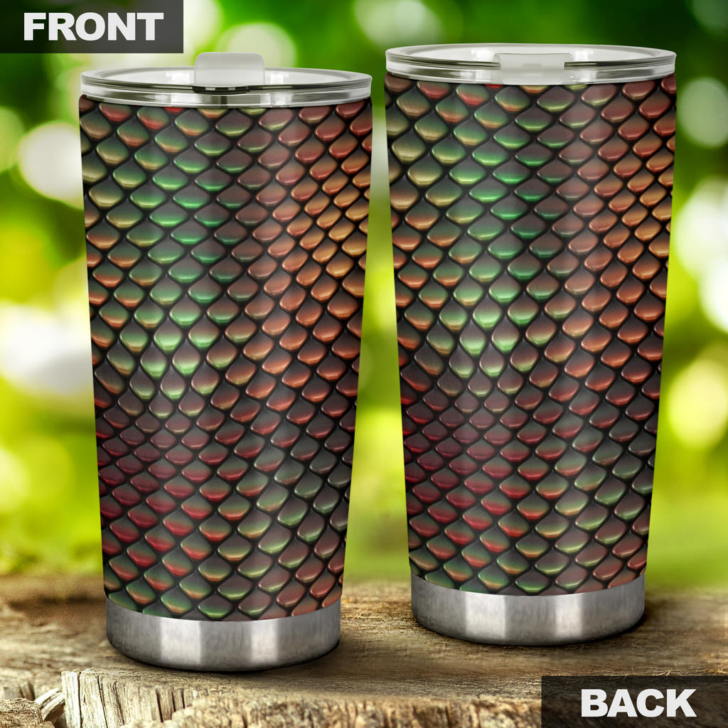 Snake Skin Colorful Print Tumbler