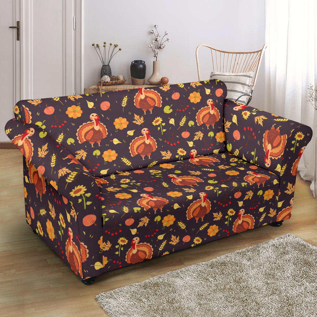 Thanksgiving Print Design LKS305 Loveseat Couch Slipcover