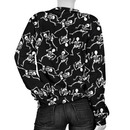 Skeleton Style Print Women Long Sleeve Sweatshirt