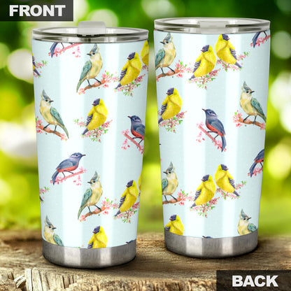 Bird Sweet Themed Print Pattern Tumbler