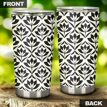 Lotus Pattern Print Tumbler