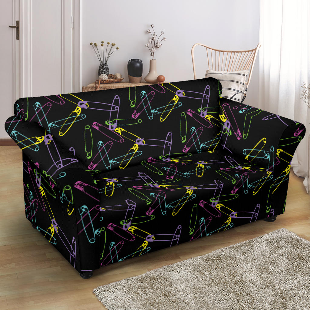Safety Pin Print Design LKS304 Loveseat Couch Slipcover