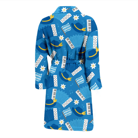 Accordion Print Design LKS401 Men Bathrobe
