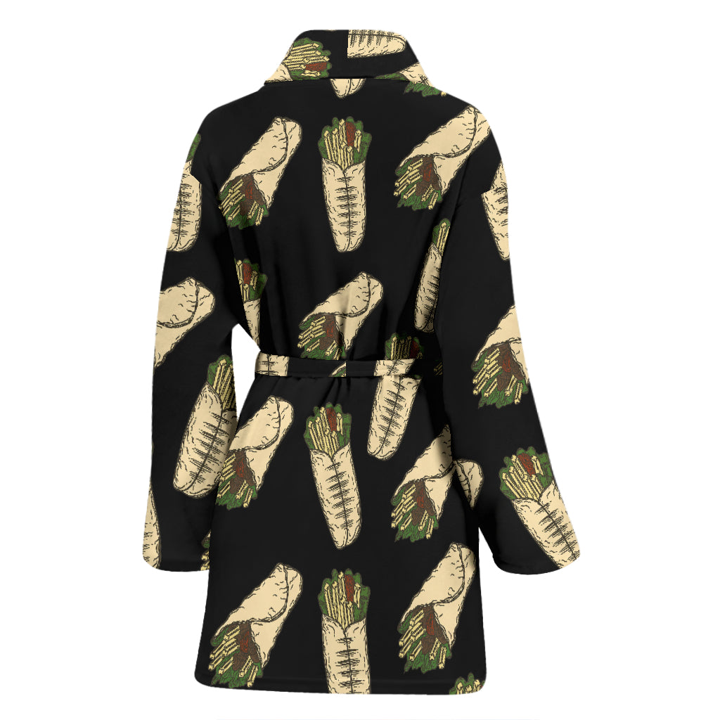 Burrito Print Design LKS303 Women Bathrobe