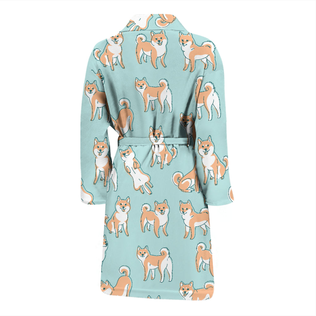 Shiba Inu Print Design LKS304 Men Bathrobe