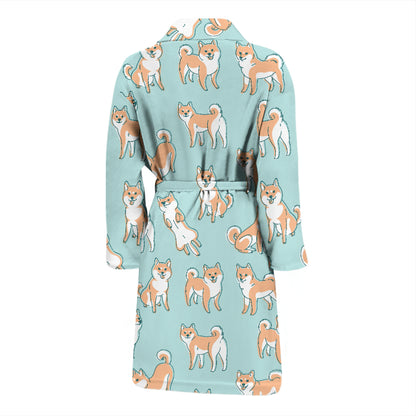 Shiba Inu Print Design LKS304 Men Bathrobe