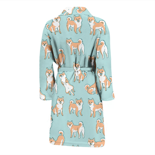 Shiba Inu Print Design LKS304 Men Bathrobe