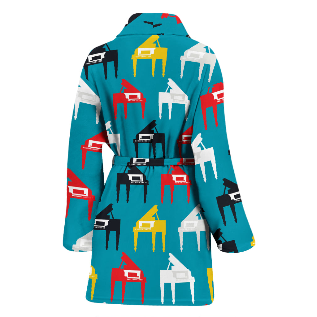 Piano Print Design LKS403 Women Bathrobe