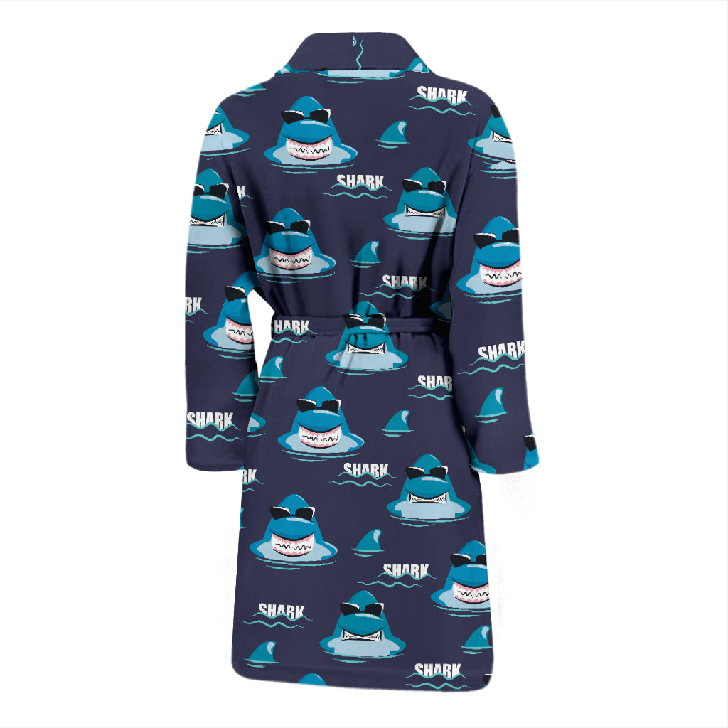 Shark Print Design LKS309 Men Bathrobe